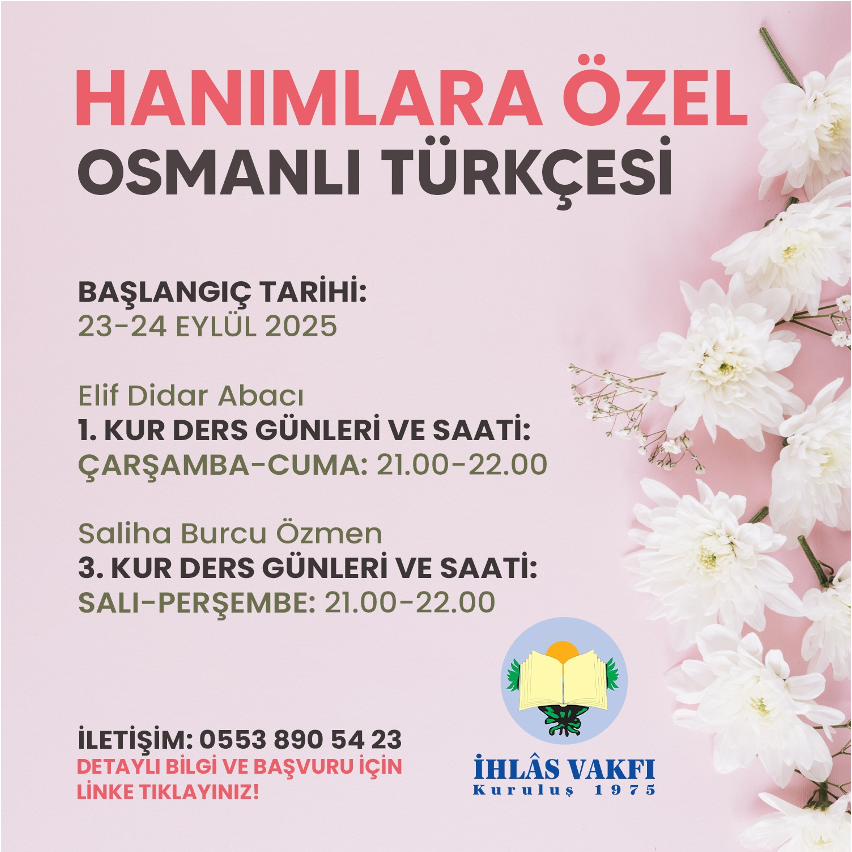 Osmanlı Türkçesi Dersleri (Hanımlara Özel)