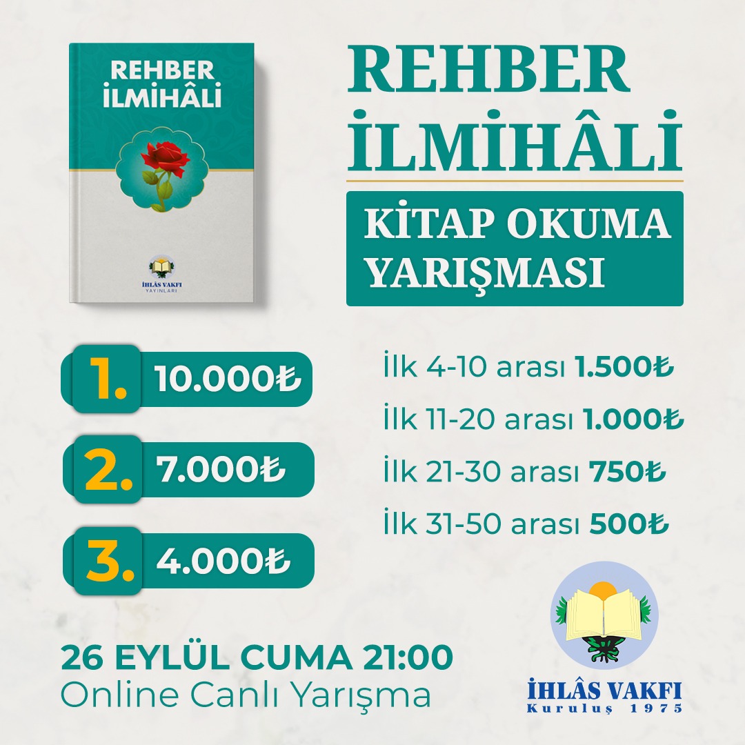 Rehber İlmihali Kitabı Bilgi Yarışması (26 Eylül 2025)